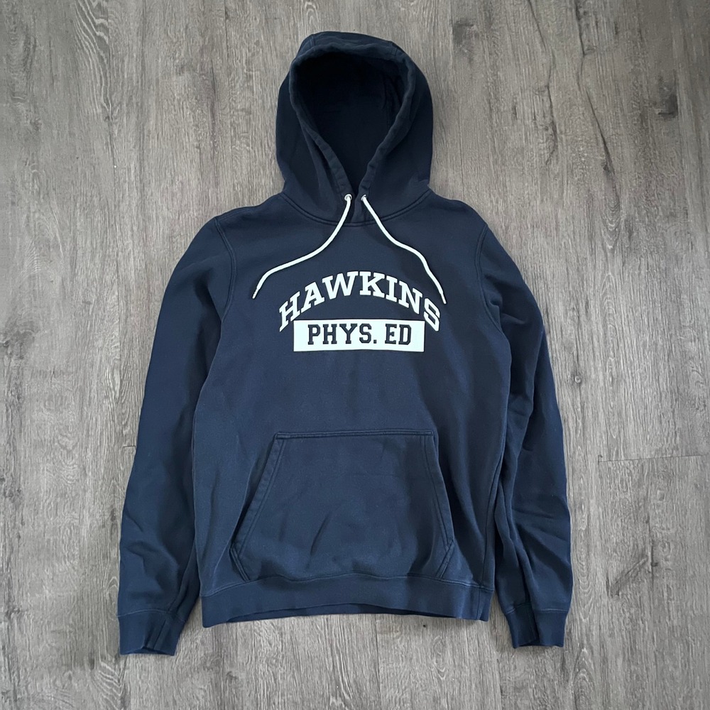 Nike Stranger Things Hawkins Phys Ed Hoodie Navy Blue‎ CQ3655-419 Small